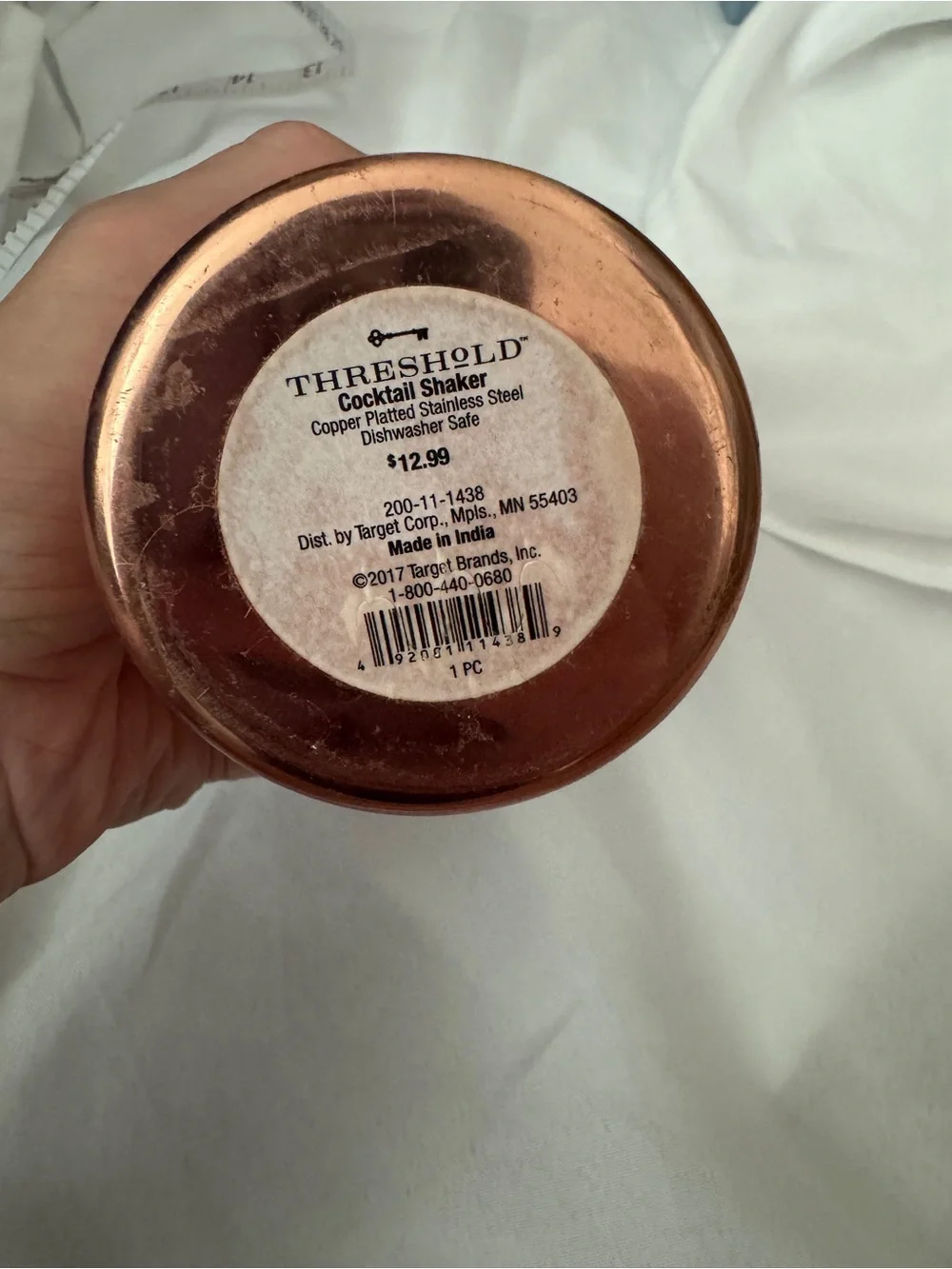 Copper Hammered Cocktail Shaker